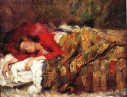 Lovis Corinth Young Woman Sleeping Norge oil painting art
